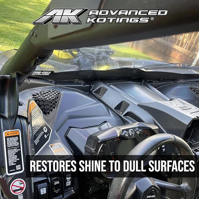 Advanced Kotings High Gloss Shine Coating Spray | Revives Dull Surfaces, UV Protectant, Vinyl, Rubber, Plastic, Easy Off-Road Clean-Up, ATV, UTV, Dirt Bikes & Surfaces | Net Weight 12oz - 3 Pack
