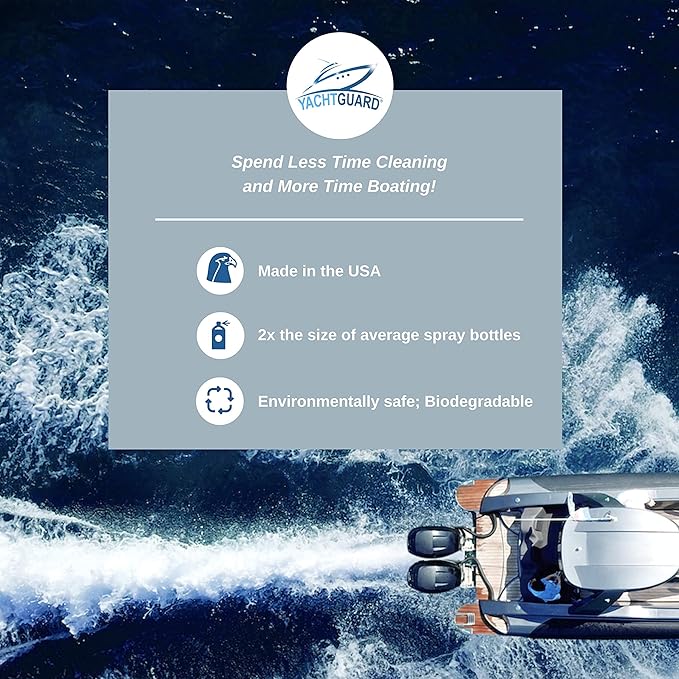 Spray Wax with UV Protection - Marine Wax For Boats with UV Protectant for a Gloss Shine Finish and for Car Detailing on Trucks and RVs (32 Oz Bottle)