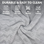 Greenfound Microfiber Towel for Cars, 1000GSM Car Drying Towel, Double Twist Pile & Edgeless Design, No Streaks, Scratches, or Water Spots, Soft and Absorbent, 18"×24", Wave Silver&Grey