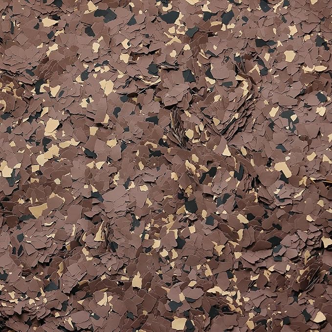 PerformanceDIY Good Full Kit Epoxy Floor Coating- Gray Base with Canyon Brown 1/4" flakes-Light Flake Coverage,Covers 500 sq. ft.-for Garage,Basement, Patio,Commercial Floors,Concrete-Non-Toxic
