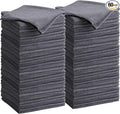 Nuenen Microfiber Cleaning Cloths for Cars 16 x 16 Inch Ultra Absorbent Car Towels Drying Reusable Cleaning Supplies House Kitchen Window Microfiber Towel (Gray,60 Pcs)
