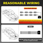 20 Pods Pure White Rock Lights with 2 Pack Connectors Extension Wires,Waterproof Rock Lights Compatible with Trucks Jeep UTV SUV ATV Boat Golf Cart, Mess Free Two-Path Wiring Underglow Kits(Patented)