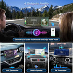 11.5" Portable Carplay Screen for Car,Wireless Car Play Screen with Carplay,Android Auto,OTA Updates,60FPS,4K Dash Cam + 1080P Backup Cam (with a Camera Bracket),Voice Control,GPS Navigation