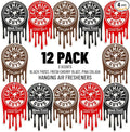 Chemical Guys Car Fresheners, Hanging Air Fresheners, Variety Scent Pack 12 Pack - for Cars, Home, Garage, Workspace, Dorm Room & More (4 x 3 Packs, Black Frost, Cherry, Pina Colada)