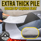 Chemical Guys Woolly Mammoth Large Microfiber Drying Towel - 36 x 25 Inch Gray, Ultra Plush Super Absorbent Car Drying Towel for Cars, Trucks, SUVs, Motorcycles, RVs, and Auto Detailing