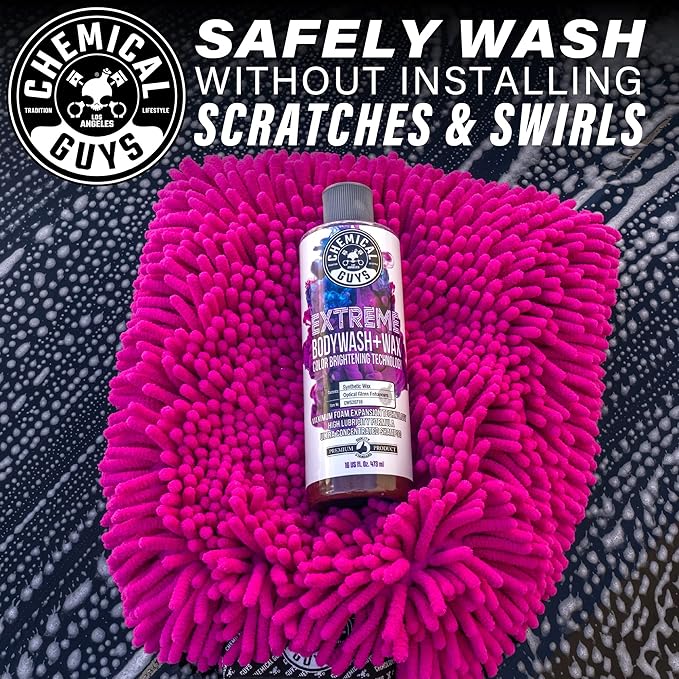 Chemical Guys CWS207A Car Wash, Dry & Shine Bundle - Extreme Bodywash & Wax Foaming Car Wash Soap, 128 oz (1 Gal) + After Wash Gloss Boosting Drying Aid (16 oz) (2 Items) Works on Cars, Trucks, SUVs