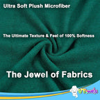 Cleaning Washcloth Towels - Large 27" x 16" Microfiber Rags - Highly Absorbent, Lint Free Streak Free for House, Kitchen, Car, Window Detailing Reusable Shop Towels (6-Pack, Forest Green)