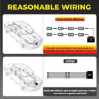 8 Pods Amber Rock Lights with 2 Pack Extension Wires,Waterproof Rock Lights Compatible with Trucks Jeep UTV SUV ATV Boat Golf Cart, High Bright Underglow Car Kits,Two-Path Led Rock Light(Patented)