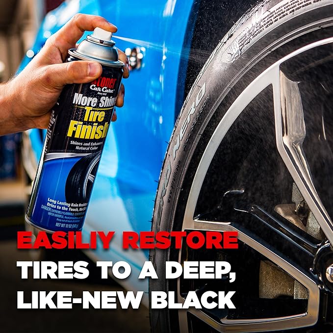 Stoner Car Care 91094 More Shine Tire Finish – Tire Shine Spray Restores Deep Matte Black Finish with Long-Lasting Rain-Resistant Protection, Dry-to-Touch – 12 oz