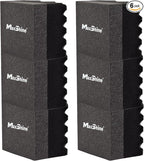 Maxshine Hydro-Tech Tire Foam Applicator Pad Waxing Sponge for Car Detailing, Black & Red (6 Pack)