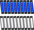 Treela 20 Pcs Car Rock Strip Lights Underglow Wheel Well Lighting Kits Exterior Waterproof LED Truck Lights for Golf Cart ATV RV Offroad UTV Snowmobile, Blue and White