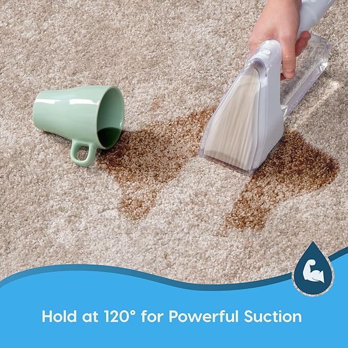 IRIS USA Carpet Spot Cleaner Machine with Auto Spray for Low Pile Carpets, Couch, Sofa, Upholstery, Car Detailing,Shallow Berber Rug, Lightweight Portable Chemical-Free Stain Remover 500mL Water Tank