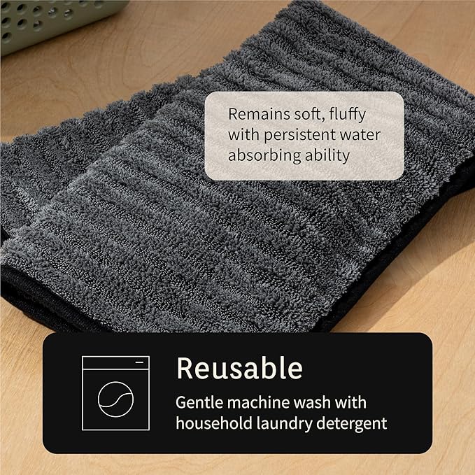 High Absorbency Weavy Microfiber Car Drying Towel 1200gsm (2pack, 15.7"x27.5")