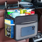 Car Back Seat Organizer and Storage Bag, Premium 1680D Oxford Cloth Collapsible Universal Hanging Car Seat Back Organizer for Kids & Adults