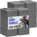 Microfiber Cleaning Cloth, 200 Pack Grey Cleaning Rags Microfiber Towel Bulk Absorbent Lint-Free Wash Cloths, All-Purpose Towels for Cars, Shop, Automotive, Garage, Home & Kitchen