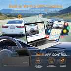 Miofive Dash Cam Mini 2, 2K+1080P FHD, Built-in Wi-Fi GPS Smart Dash Camera for Cars, 125° Wide-Angle FOV, HDR, Night Vision, G-Sensor, iOS/Android App, Loop Recording, Parking Monitor, Time-Lapse