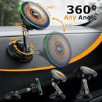 MagSafe Car Mount Charger, 2 in 1 Magnetic Phone Holders for Car, 15W Fast Charging Mag Safe Car Charger Stick on Dashboard Windshield, Car Accessories for iPhone 17/16/15/14/13/12 Series