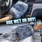 Chemical Guys, The Dually, Dual-Fiber, Wet-Dry Use, Microfiber Wash Mitt, (Car Wash Mitt Great for Car, Truck, SUV, RV, & More) Dark Blue + White, (2 Pack) MIC51702