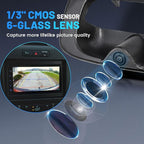 EWAY Tailgate Handle Backup Camera for 1999-2006 Chevy Silverado GMC Sierra 1500 2500 3500 HD Classic Tailgate Reversing Rear View Back Up Camera RCA Plug, Replaces# 15228539, GM1915105, GM1916102