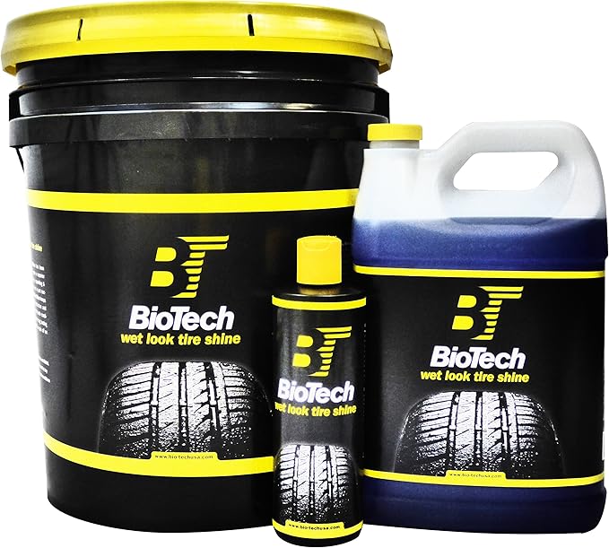 Wet Look Tire Shine, Silicone Based, Non Splatter, Long Lasting, Concentrated Formula, High Gloss, Easy to Apply, 16 oz