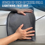 2 Pack Microfiber Car Towels,Car Drying Towel 22Inx32In,Waffle Weave with Reinforced Edges,Super Absorbent & Scratch-Free Cleaning Cloth for Auto Detailing,Home,Glass,Kitchen (Grey)
