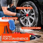 18-Piece Car Detailing Kit – Complete Auto Interior and Exterior Cleaning Set with Detail Brushes, Wire Brushes, Waxing Mop, and Microfiber Accessories for Vehicles