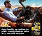 Auto Car Interior Cleaner Detailer Spray - 24 Fl Oz - For Cars, Bikes, Boats - Cleaner and Conditioner For Leather, Vinyl, Plastics, Screens - Upholstery Protectant Detailing Spray