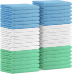 Avalon Towels Microfiber Cleaning Cloths (Value Pack of 36) - Size 16 x 16 Inches, Highly Absorbent Cleaning Rags, Lint Free, Reusable and Washable, Microfiber Towels for Cars