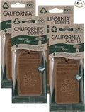 California Scents Hanging 3D Paper: Natural, Environmentally Friendly Car Freshener with Recycled Materials and Strong Odor Eliminator for Automotive Air Freshening (Breezy Pine, 4 Packs)