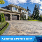 Modified Acrylic Concrete Paver Super Sealer,Penetrating Wet Natural Look, Cures in 6 Hours, 5 Year Life, Non-Toxic, Zero VOCs, Pet Friendly, Patio, Driveway, Roof, Pool Decks,Garages (1 Gallon)