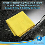 Yellow Microfiber Cleaning Towels, 36-Pack Dual-Sided Ultra Soft Plush Washcloth, Professional Grade Premium Microfiber Detailing Cleaning Cloths, Car, Household and Commercial (Yellow, 16" x 16")