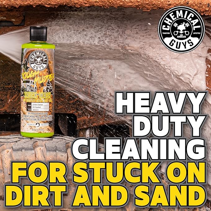 Chemical Guys Tough Mudder Foaming Truck, Off Road, ATV and RV Heavy Duty Wash Soap, (Works with Foam Cannons, Foam Guns or Bucket Washes), 2 x 16 fl oz, Lemon Scent - CWS2021602