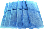 Maxshine 16”x24” Universal 12-Pack Blue Microfiber Towel - 380GSM Zero Crazy Edgeless - Professional Rinse-Free, Scratch-Free Drying Towels for Cars - Perfect for Car Detailing