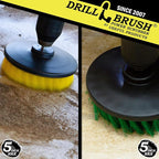 Kitchen Accessories - Pot Cleaning- Cleaning Supplies - Drill Brush - Power Scrubber Kitchen and Bathroom Brush Set - Spin Brush - Bath Mat - Soap Scum, Mineral Deposits, Calcium, Hard Water Stains