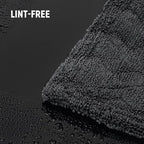 LIVOS Car Drying Towel, Premium Microfiber Towels for Cars, 1000GSM, Edgeless Twisted Loop Design, No Streaks, Scratches, or Water Spot, Absorbent Wash Towel, 18" x 24" (Wave Grey)