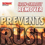 SONAX Iron+Fallout Remover | High-Performance Decontamination Spray for Paint & Wheels | Dissolves Stubborn Iron Deposits, Industrial Fallout, & Lime Stains | Easy Application | 513505 | 5L