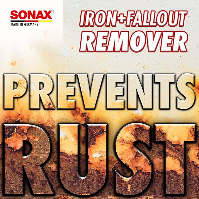 SONAX Iron+Fallout Remover 513400 | High-Performance Decontamination Spray for Paint & Wheels | Dissolves Stubborn Iron Deposits, Industrial Fallout, & Lime Stains | Easy Application | 750ml