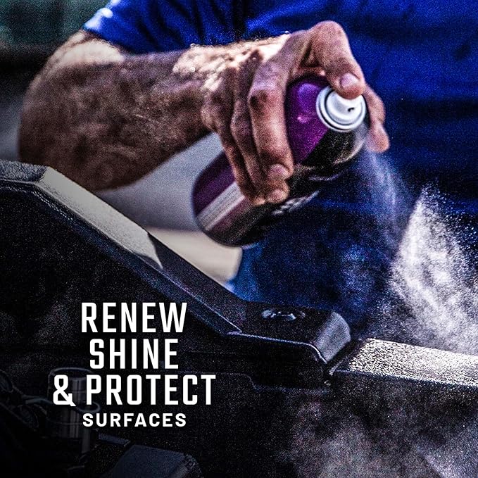 Slick Products Shine & Protectant Spray 17.35 FL OZ. - High Gloss Clear Coating Renew Vinyl, Plastic, Rubber, Trim, Tire, Car, Truck, Motorcycle, Dirt Bike