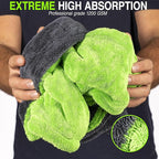 Car Care Extreme Oversized Microfiber Car Wash Drying Towel, Premium XL Shammy Towel, Ideal for Car Cleaning, High Absorbency, 34"x25" Size