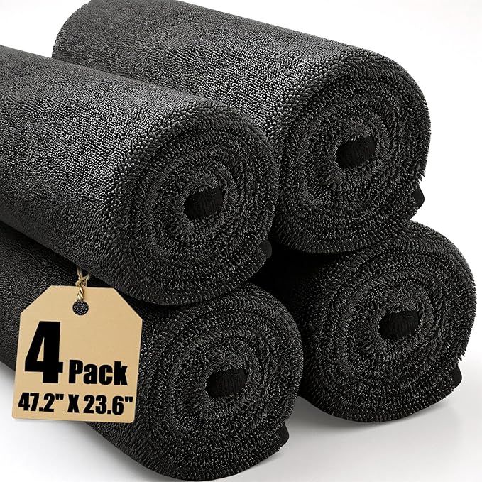 Tegeme 4 Pack Extra Large Car Drying Towels 48" x 24" Microfiber Towels for Car Detailing Ultra Absorbent Cleaning Cloth Without Streaks, Water Spots, Scratches for Trucks, Boat