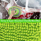 Car Wash Kit, 62'' Car Wash Brush with Long Handle, Soft Bristle Scratch-Free Car Detailing Brush Cleaning Kit, with Wash Mitt Towel Window Squeegee Tire Brush for Car SUV Truck RV Cleaning