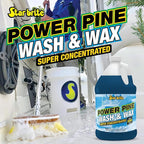 STAR BRITE Power Pine Wash & Wax - Concentrated Marine Grade Formula for Boats, Cars & More - Clean, Shine, UV Protect & Shed Stains in One Step