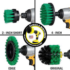 Drillbrush Green – Drill Power Kitchen Scrub Brush Kit – Oven Cleaning Drillbrush Attachment – Drill Scrubber Attachment for Dishes – Stove Cleaning Brush for Drill