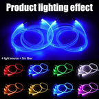 Car Interior Ambient Lighting Optic Fiber RGB 64 Colors Multicoloured Music Car Footwell Lighting Kit with Cigarette Lighter and App Microphone, 12-24V 5m