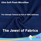 Cleaning Washcloth Towels - Large 27" x 16" Microfiber Rags - Highly Absorbent, Lint Free Streak Free for House, Kitchen, Car, Window Detailing Reusable Shop Towels (6-Pack, Navy Blue)