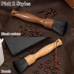 Belongtous Coffee Grinder Cleaning Brush, Espresso Machine Coffee Brush Cleaner Tool, Fluffy & Soft Bristles Brush and Beech Wood Handle for Barista Home Kitchen
