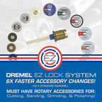 Dremel EZ725 70-Piece All-Purpose Rotary Tool Accessory Set With Storage Kit - EZ-Lock And EZ Drum For Faster Accessory Changes - Perfect for Cutting, Polishing, Cleaning, And Sanding