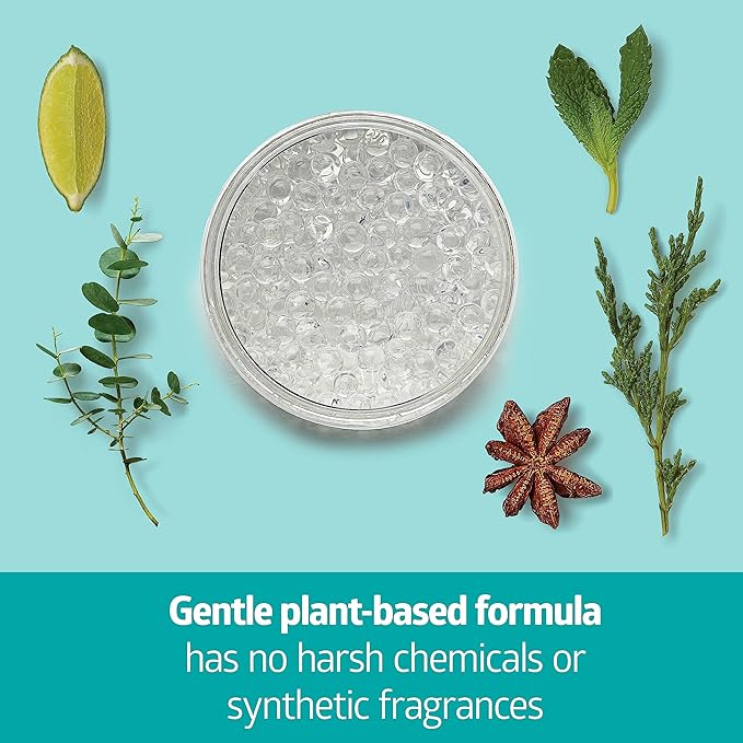 Medline Naturally Fresh Odor Eliminator Gel Beads, Neutral Scent with Eucalyptus & Clove, Air Freshener for Home, 8 oz. Jar, Pack of 12