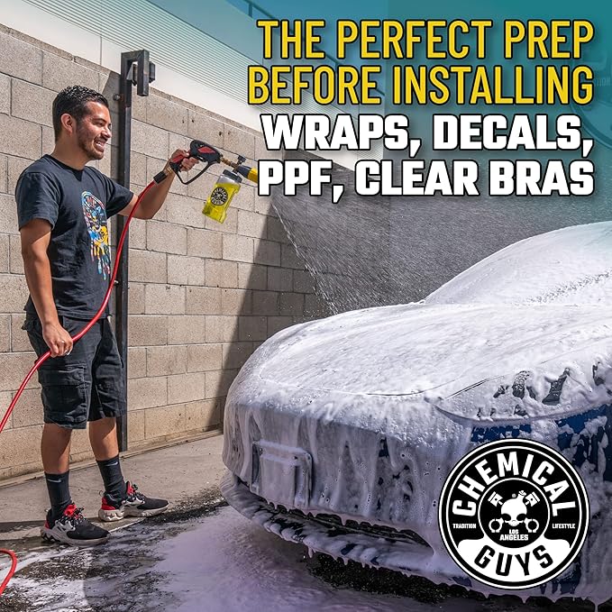 Chemical Guys CWS803 Clean Slate Deep Surface Cleaning Car Wash Soap (Removes Old Car Waxes, Glazes & Sealants for Superior Surface Prep), 128 fl oz (1 Gallon), Citrus Scent