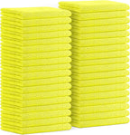 Avalon Towels Microfiber Cleaning Cloths (Value Pack of 36) - Size 16 x 16 Inches, Highly Absorbent Cleaning Rags, Lint Free, Reusable and Washable, Microfiber Towels for Cars